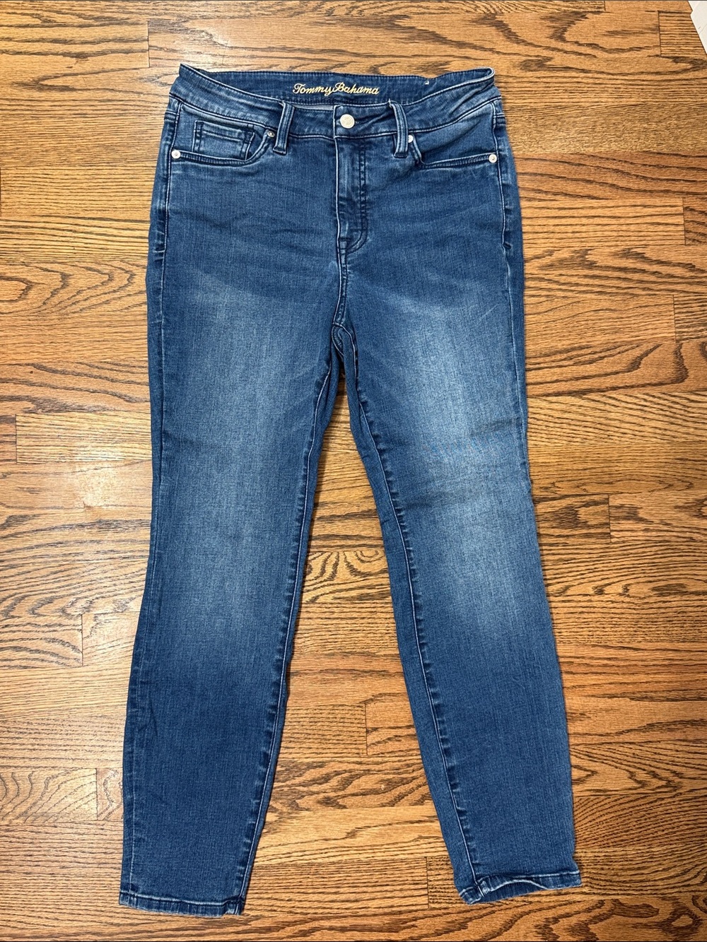 Tommy Bahama Women's Dark Blue Skinny Jeans Indigo Palms Size 8|28”